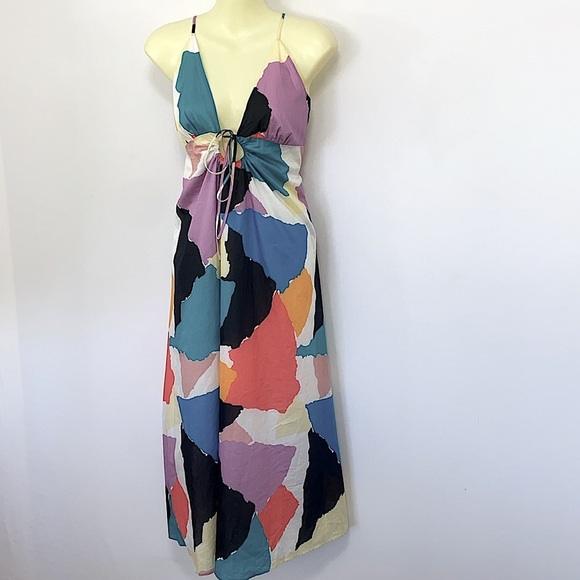 Rail's Sabina Colorblock Midi Dress Sz Large - Picture 6 of 8